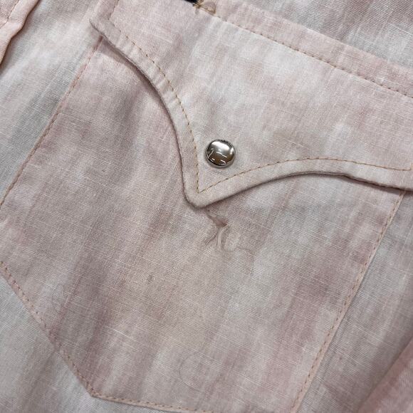 Vintage Lee Extra Long Tails Embroidered Western Cowboy Pearl Snap Rodeo Shirt L - Picture 13 of 14